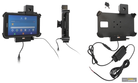 Brodit Hållare med nyckel-lås, Samsung Galaxy Tab Active 2 SM-T390/SM-