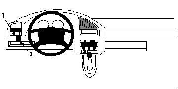 Bild av Citroen Berlingo 97-02 interiör, med instrumentpanel och ratt.