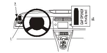 Bild visar instrumentpanel och verktyg för Citroen C4 05-10, vänstersidan.