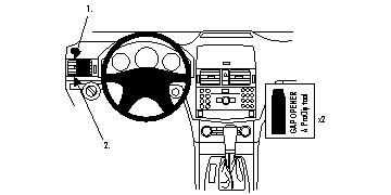 Instrumentpanelen i en Mercedes Benz C-Klass 07-10, vänster sida.