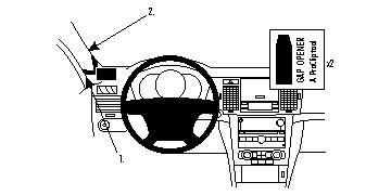 En illustrerad skiss av Chevrolets instrumentpanel och kontroller.