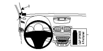 En schematisk bild av insidan av en Renault Mégane 09-15, med fokus på detaljer.