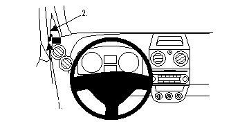 ProClip Monteringsbygel Mitsubishi Colt 09-14, Vänster i gruppen Billjud / Vad passar i min bil / Mitsubishi hos BRL Electronics (240804300)