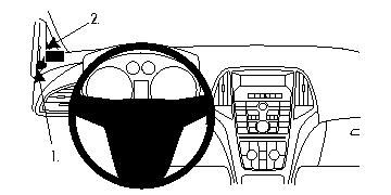 Instrumentpanel och ratt för Opel Astra 10-15, vänster sida.