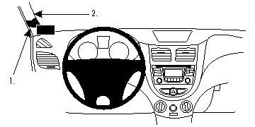 ProClip Monteringsbygel Hyundai Accent 10-15, Vänster i gruppen Billjud / Vad passar i min bil / Hyundai / Accent / Accent 2005-2008 hos BRL Electronics (240804660)