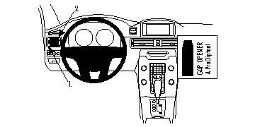 Illustration av instrumentpanel och kontrollsystem i Volvo V70 12-15.