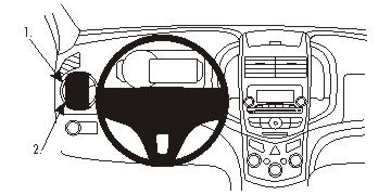 Monteringsdiagram för ProClip till Chevrolet Trax 14-14, vänster sida.