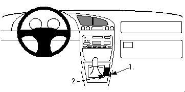 ProClip Monteringsbøyle Mazda 121 96-02, Konsoll i gruppen Billyd / Hva passer i min bil  / Mazda / Mazda 121 / Mazda 121 1996-2001 hos BRL Electronics (240832294)