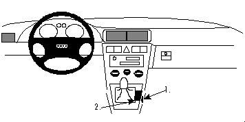 Instrumentbräda med navigations- och kontrollpanel för Audi A3 97-00.