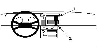 ProClip Monteringsbygel Nissan Sunny 87-90, Centrerad