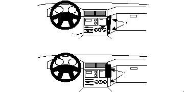 Instrumentpanel och ratt för BMW E34-modeller.