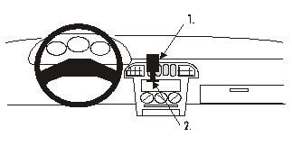 ProClip Monteringsbøyle Nissan Micra 93-97, Sentrert i gruppen Billyd / Hva passer i min bil  / Nissan / Micra / Micra K11 1993-2003 hos BRL Electronics (240852038)