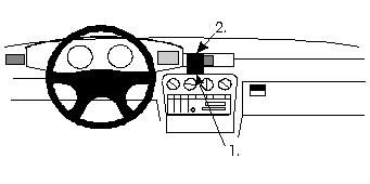 Instrumentbräda med ratt och kontroller för Opel Omega 94-99.