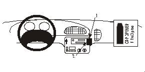 Bild av bilinteriör med instrumentpanel och kontroller.