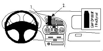 Monteringsanvisning för ProClip i Mitsubishi Colt/Lancer.