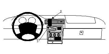Instrumentbräda med ratt och kontroller för Chevrolet Trans Sport/Venture.