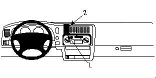 Instrumentbräda och cockpitlayout för Mitsubishi L200/Pick Up 97-05.