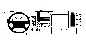 Instrumentbräda med ratt och kontroller för Dodge Ram Pick Up 98-01.