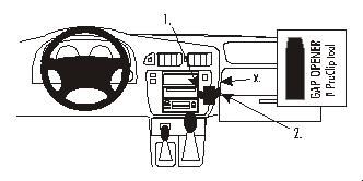 ProClip Monteringsbygel Nissan Patrol 98-10, Vinklad i gruppen Billjud / Vad passar i min bil / Nissan / Patrol hos BRL Electronics (240852603)