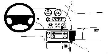 ProClip Monteringsbygel Ford Cougar 99-07, Vinklad i gruppen Billjud / Vad passar i min bil / Ford / Cougar / Cougar 1998-2002 hos BRL Electronics (240852658)