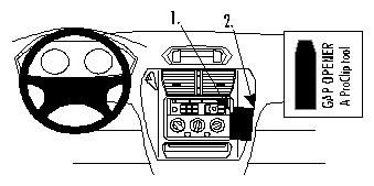 ProClip Monteringsbygel Mitsubishi Space Wagon 99-05, Vinklad i gruppen Billjud / Vad passar i min bil / Mitsubishi hos BRL Electronics (240852680)