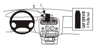 Monteringsanvisning för ProClip i Chrysler Neon 00-02.