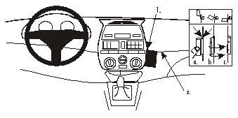 Bild av instrumentpanel och kontroller för Fiat Brava/Bravo.