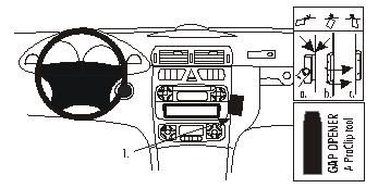 Instrumentpanel med detaljer och verktyg för Mercedes Benz C-Klass 00-06.