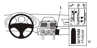 ProClip Monteringsbygel Toyota MR2 Spyder 00-05, Vinklad i gruppen Billjud / Vad passar i min bil / Toyota / MR2 / MR2 2000-2007 hos BRL Electronics (240852819)