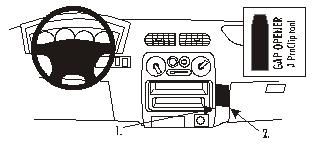 ProClip Monteringsbygel Daihatsu Terios 01-05, Vinklad i gruppen Billjud / Vad passar i min bil / Daihatsu hos BRL Electronics (240852943)