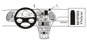 Instrumentpanel med kontrollknappar och luftventiler för Saab 9-3 98-02.
