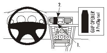 Bild som visar en instruktion för att öppna en del i instrumentpanelen.