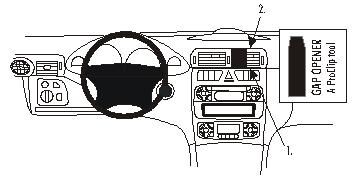 Instrumentbräda med styrning och kontroller för Mercedes Benz C-Klass 00-06.