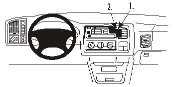 Illustration av inredning i Chevrolet Avalanche med monteringsbygel.