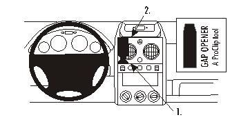 Bilden visar instrumentpanelen och kontrollutrustningen i en Citroen Berlingo.