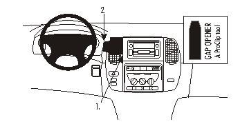 Instrumentpanel med ratt och kontroller för Toyota LandCruiser 100.