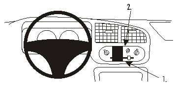 ProClip Monteringsbygel Daihatsu Cuore 01-03/Max 02-07, Centrerad i gruppen Billjud / Vad passar i min bil / Daihatsu hos BRL Electronics (240853163)