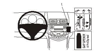 En illustration av instrumentpanelen i en Honda Accord 03-07 med instruktioner.