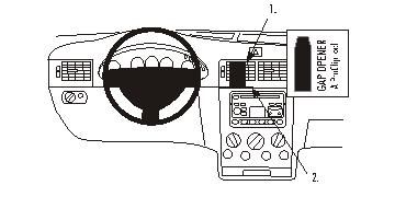 Instrumentbräda med ratt och kontroller, inklusive en \