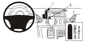 Brodit ProClip, Mercedes Benz Sprinter 00-06 i gruppen Billjud / Vad passar i min bil / Mercedes / Sprinter / Sprinter 1995-2006 hos BRL (240853299)