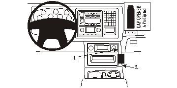 Illustration av Chevrolet Avalanche 03-06 interiör med styrning och stereo.