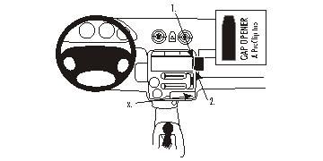 Diagram av instrumentbräda och kontroller för Hyundai Atoz 98-09.