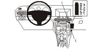 Instrumentpanel med kontroller och facköppnare för Opel Astra 04-09.