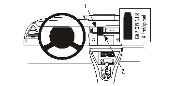 Bild av instrumentpanel med navigationsskärm och styrningselement i Citroen C4.