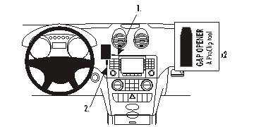 Brodit ProClip, Mercedes Benz M-Class/ML 05-11 i gruppen Billjud / Vad passar i min bil / Mercedes / ML hos BRL (240853622)