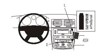 Illustration av bilinteriör med detaljer för Chevrolet Cobalt 05-10.
