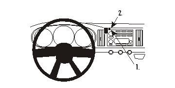 Montering av ProClip på instrumentbräda för Chevrolet SSR 03-06.