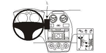 Bild av instrumentbräda och mittkonsol för Ford Fiesta 06-08.
