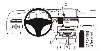 BMW 316-330/E90/E91/E92/E93 05-12, Centrerad, Träpanel, OEM Nav.