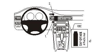 Illustration av instrumentbräda med detaljer för Volvo V70/S80/XC70 08-11.